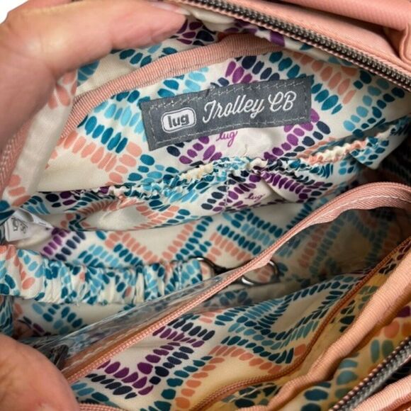 Lug Trolley CB Bag in Blush. (pink) Adjustable Crossbody strap and handle - Picture 10 of 15